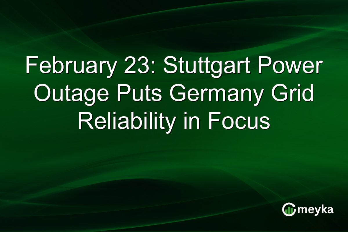 February 23: Stuttgart Power Outage Puts Germany Grid Reliability in Focus
