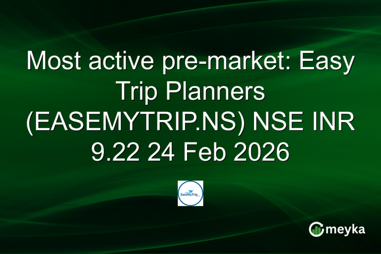 Most active pre-market: Easy Trip Planners (EASEMYTRIP.NS) NSE INR 9.22 24 Feb 2026