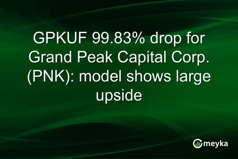 GPKUF 99.83% drop for Grand Peak Capital Corp. (PNK): model shows large upside