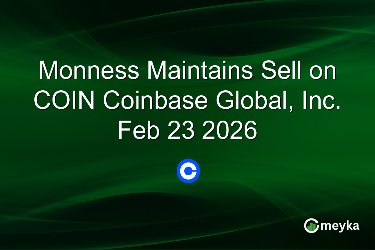 Monness Maintains Sell on COIN Coinbase Global, Inc. Feb 23 2026