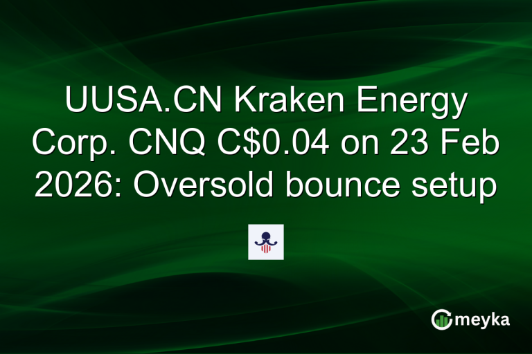 UUSA.CN Kraken Energy Corp. CNQ C$0.04 on 23 Feb 2026: Oversold bounce setup