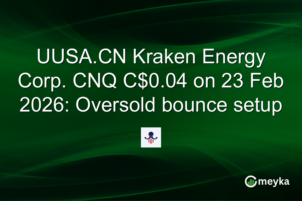 UUSA.CN Kraken Energy Corp. CNQ C$0.04 on 23 Feb 2026: Oversold bounce setup