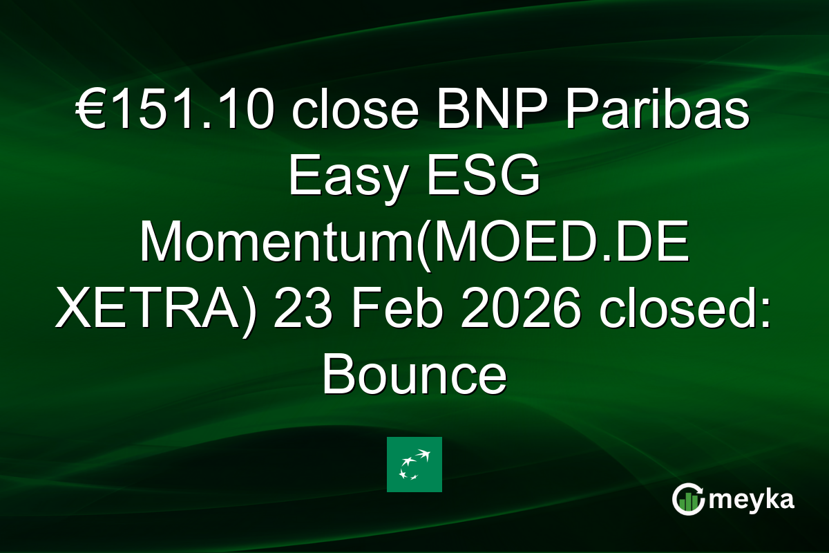 β¬151.10 close BNP Paribas Easy ESG Momentum(MOED.DE XETRA) 23 Feb 2026 closed: Bounce