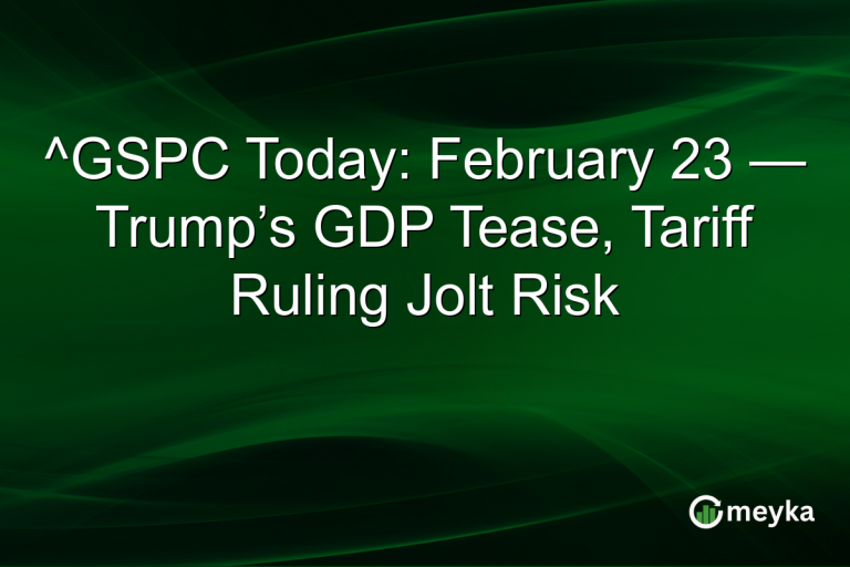 ^GSPC Today: February 23 — Trump’s GDP Tease, Tariff Ruling Jolt Risk