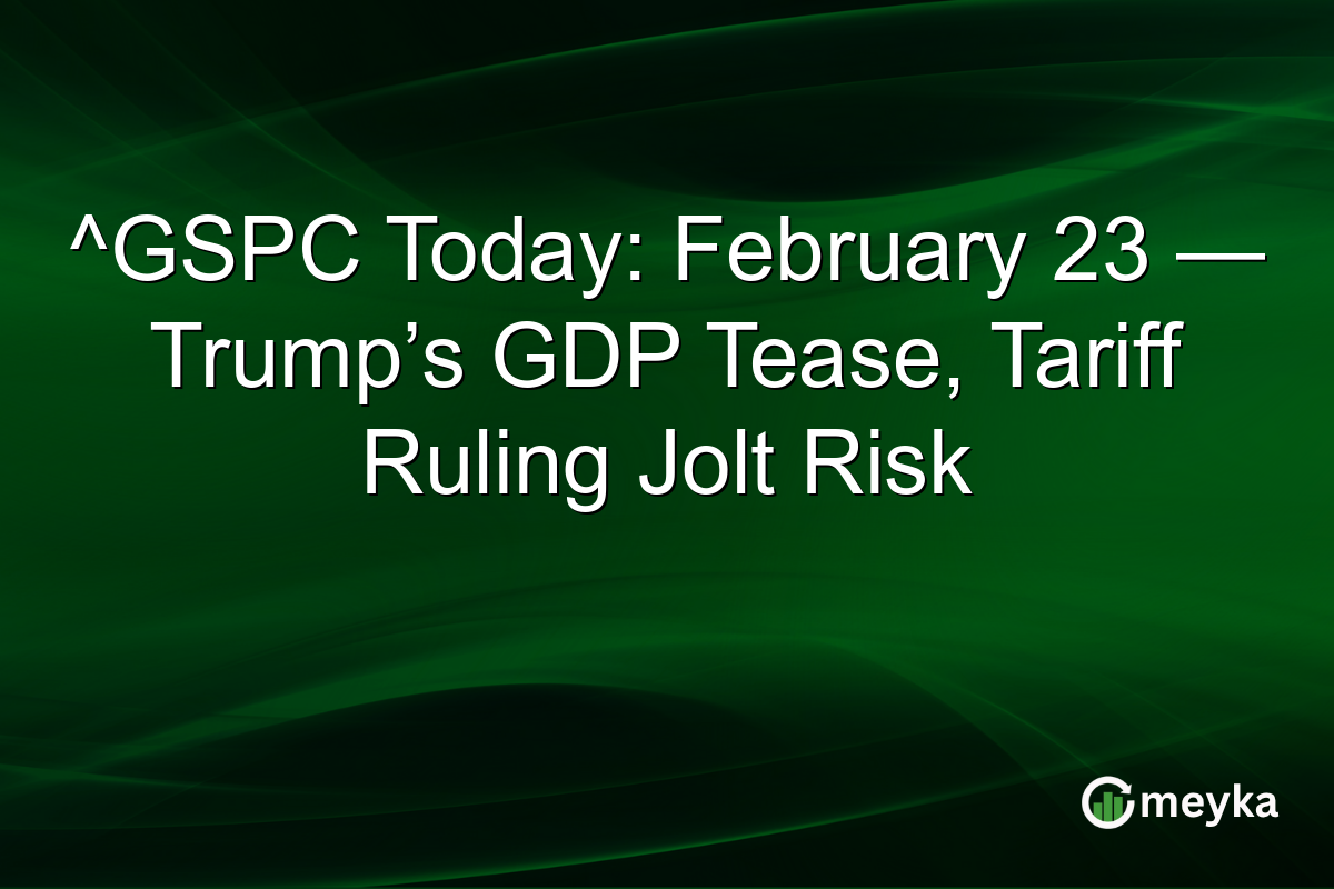 ^GSPC Today: February 23 — Trump’s GDP Tease, Tariff Ruling Jolt Risk