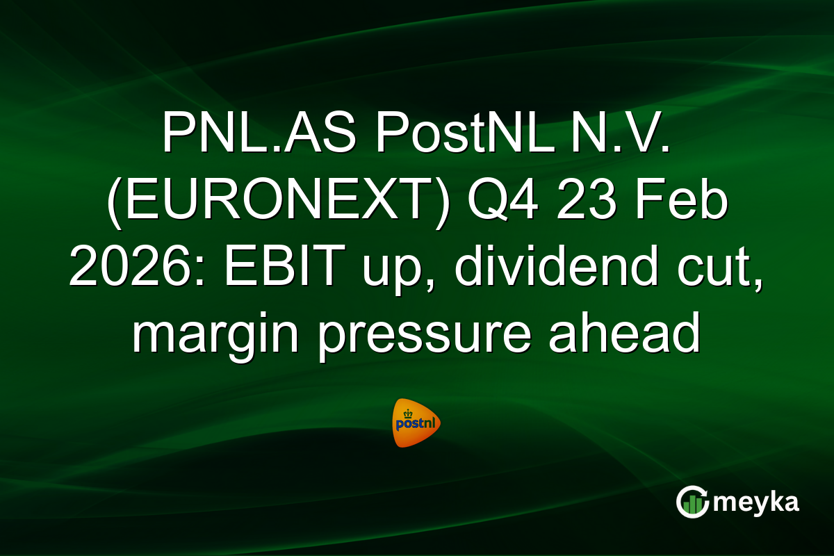 PNL.AS PostNL N.V. (EURONEXT) Q4 23 Feb 2026: EBIT up, dividend cut, margin pressure ahead