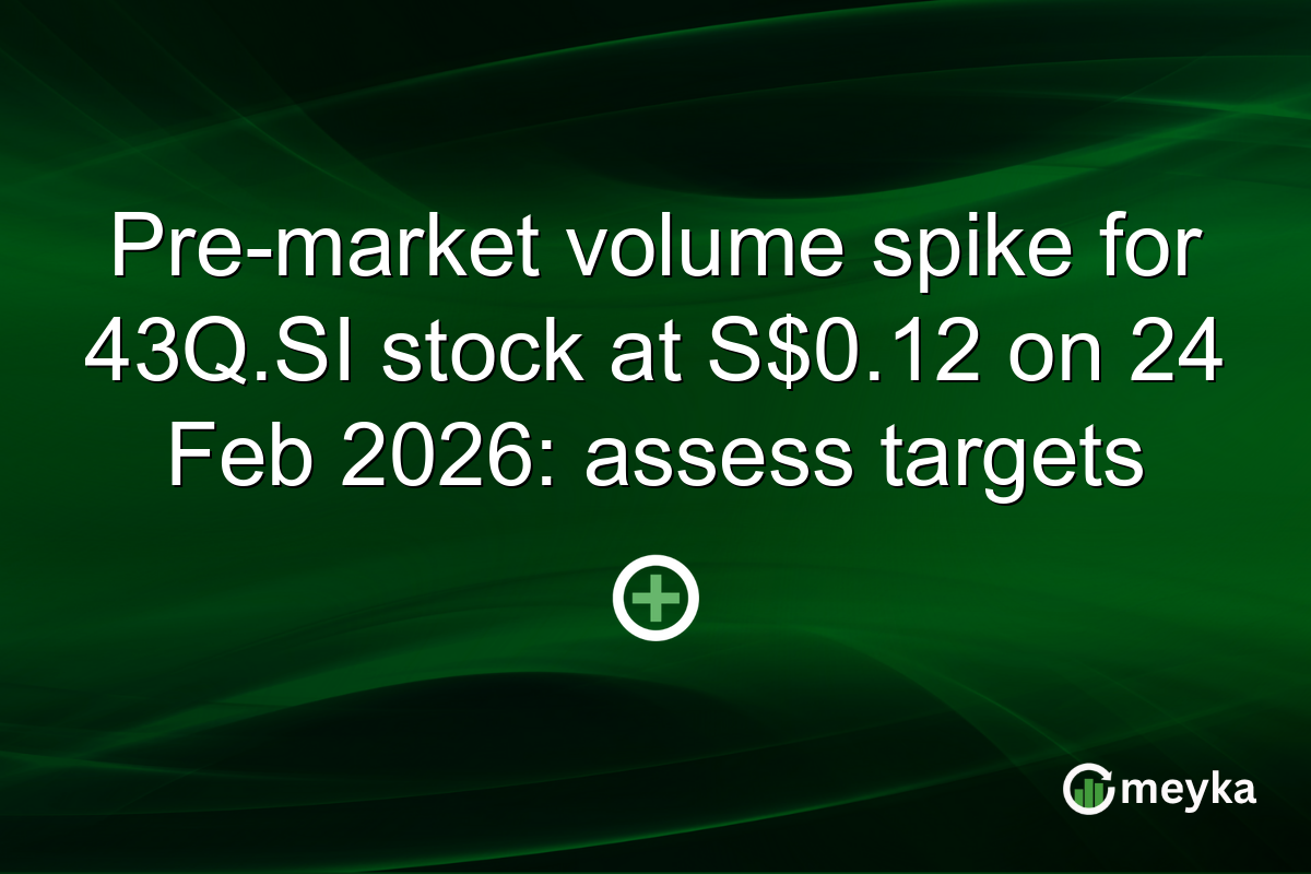 Pre-market volume spike for 43Q.SI stock at S$0.12 on 24 Feb 2026: assess targets
