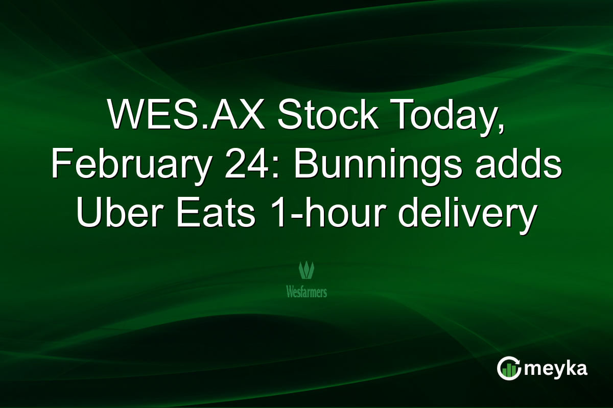 WES.AX Stock Today, February 24: Bunnings adds Uber Eats 1-hour delivery