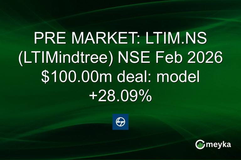 PRE MARKET: LTIM.NS (LTIMindtree) NSE Feb 2026 $100.00m deal: model +28.09%