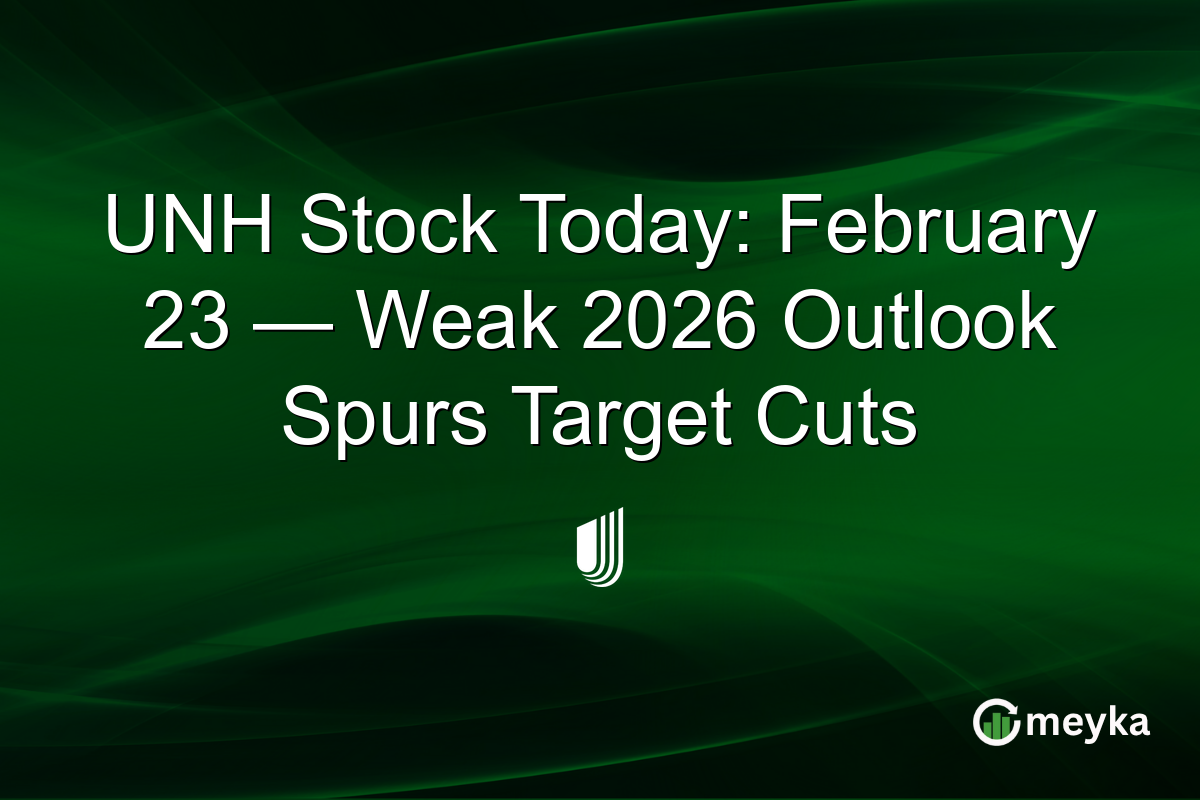 UNH Stock Today: February 23 — Weak 2026 Outlook Spurs Target Cuts