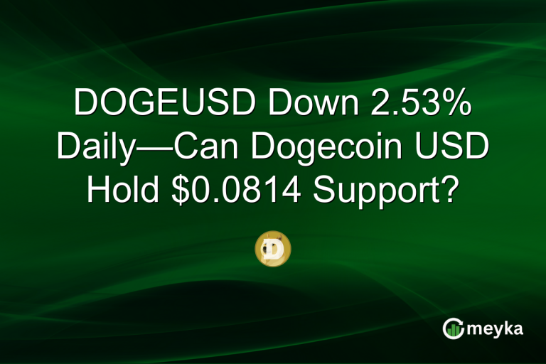 DOGEUSD Down 2.53% Daily—Can Dogecoin USD Hold $0.0814 Support?