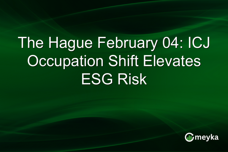 The Hague February 04: ICJ Occupation Shift Elevates ESG Risk