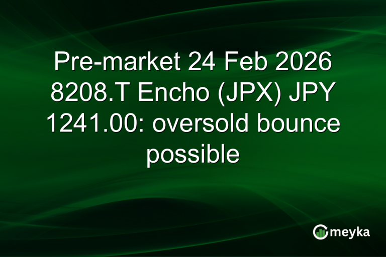 Pre-market 24 Feb 2026 8208.T Encho (JPX) JPY 1241.00: oversold bounce possible