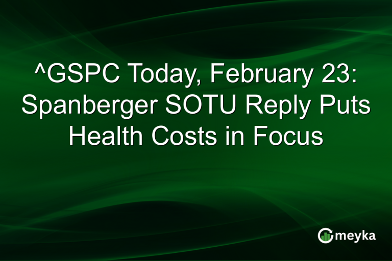 ^GSPC Today, February 23: Spanberger SOTU Reply Puts Health Costs in Focus