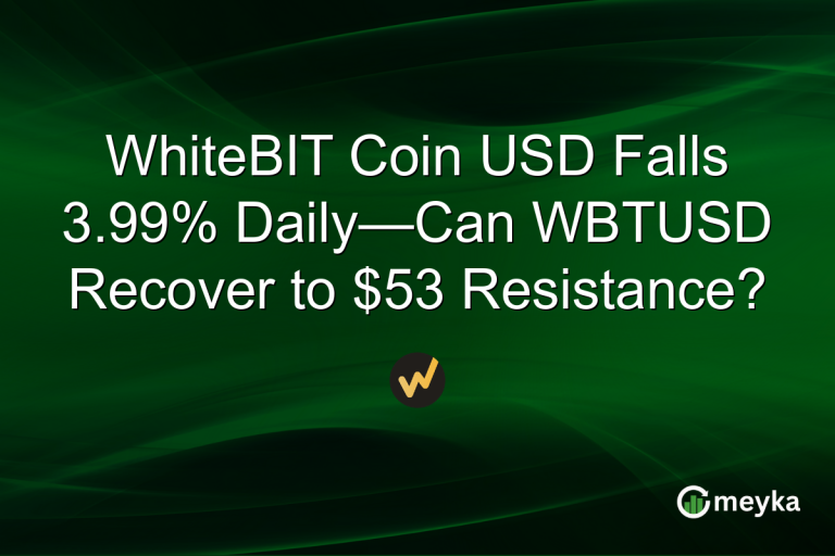 WhiteBIT Coin USD Falls 3.99% Daily—Can WBTUSD Recover to $53 Resistance?