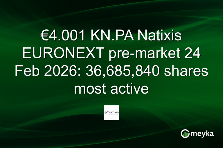 €4.001 KN.PA Natixis EURONEXT pre-market 24 Feb 2026: 36,685,840 shares most active