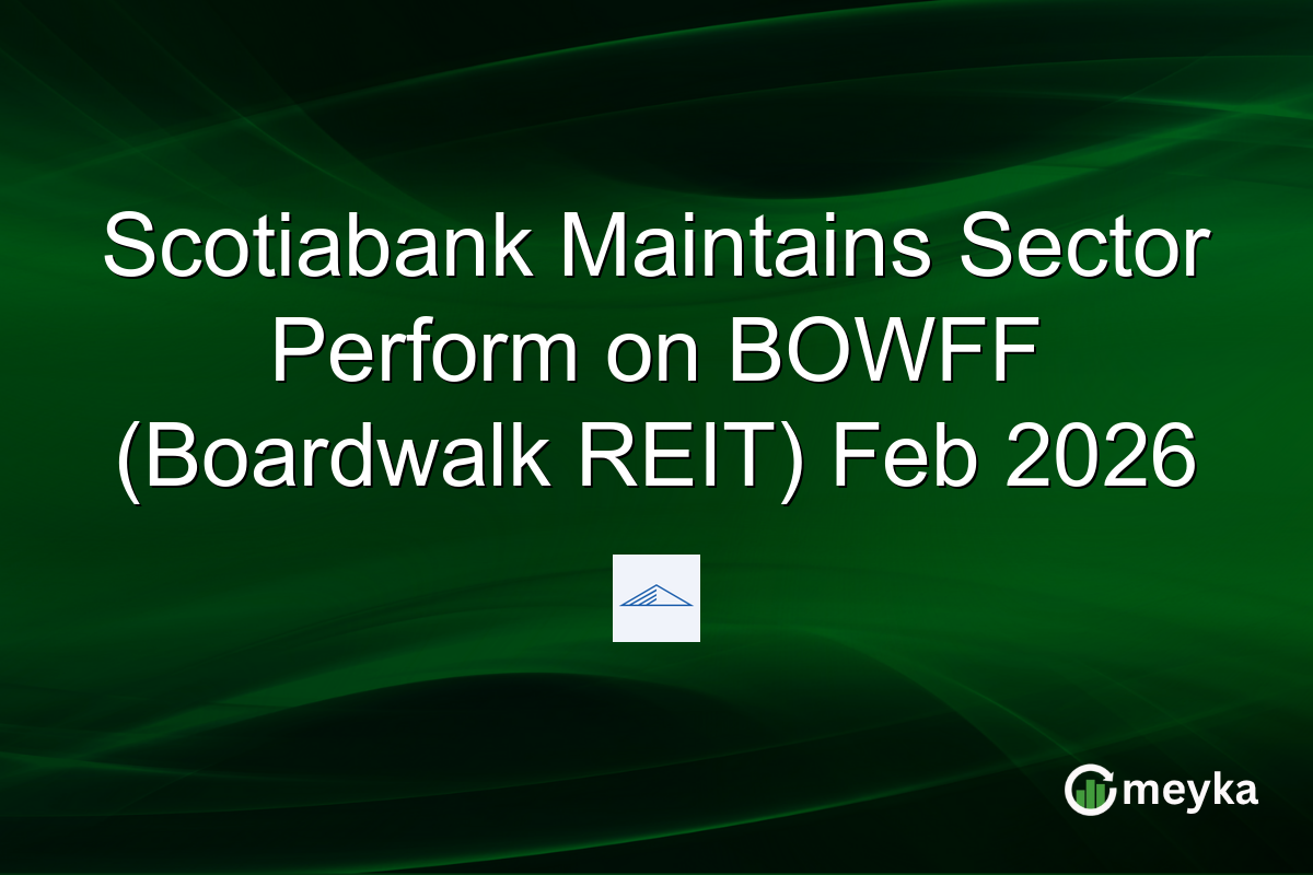 Scotiabank Maintains Sector Perform on BOWFF (Boardwalk REIT) Feb 2026