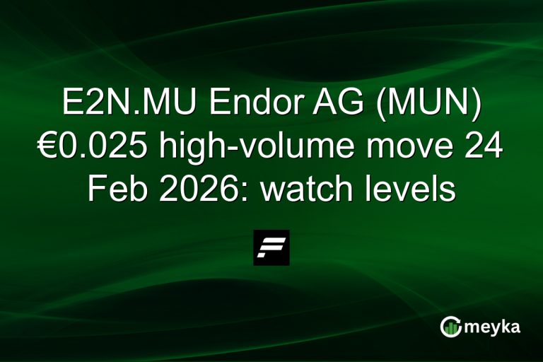 E2N.MU Endor AG (MUN) €0.025 high-volume move 24 Feb 2026: watch levels