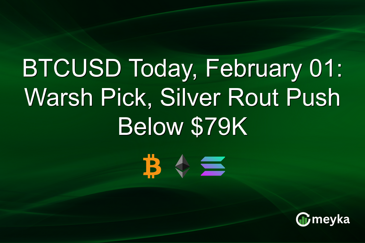 BTCUSD Today, February 01: Warsh Pick, Silver Rout Push Below $79K