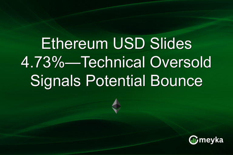 Ethereum USD Slides 4.73%—Technical Oversold Signals Potential Bounce