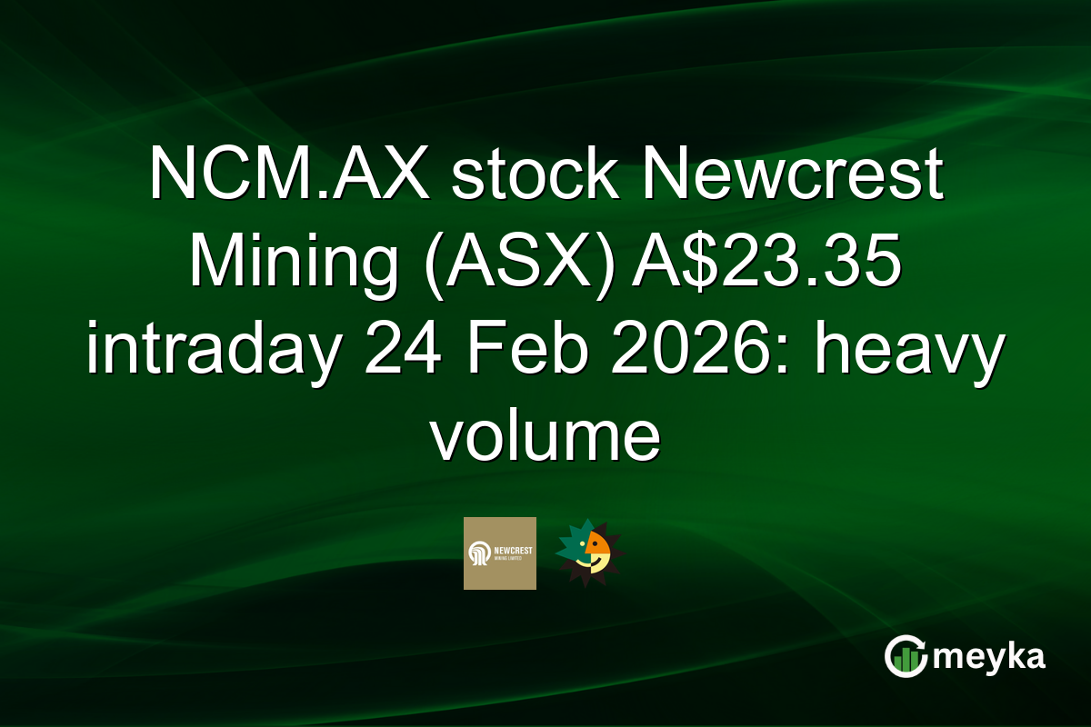 NCM.AX stock Newcrest Mining (ASX) A$23.35 intraday 24 Feb 2026: heavy volume