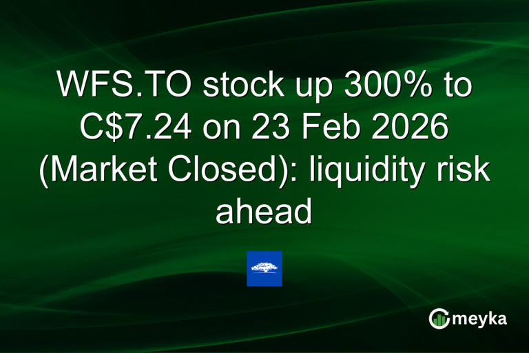 WFS.TO stock up 300% to C$7.24 on 23 Feb 2026 (Market Closed): liquidity risk ahead