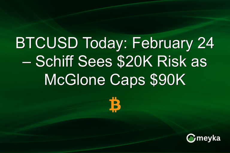 BTCUSD Today: February 24 – Schiff Sees $20K Risk as McGlone Caps $90K