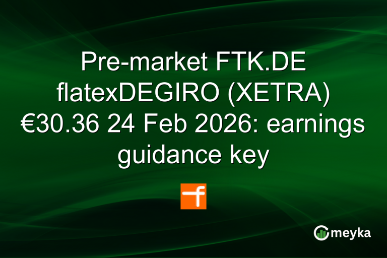 Pre-market FTK.DE flatexDEGIRO (XETRA) €30.36 24 Feb 2026: earnings guidance key