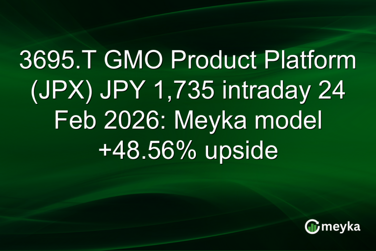 3695.T GMO Product Platform (JPX) JPY 1,735 intraday 24 Feb 2026: Meyka model +48.56% upside