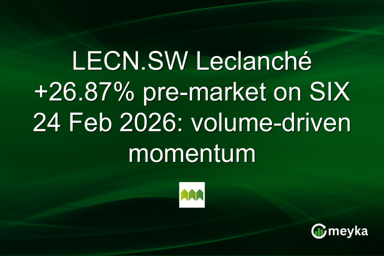 LECN.SW Leclanché +26.87% pre-market on SIX 24 Feb 2026: volume-driven momentum