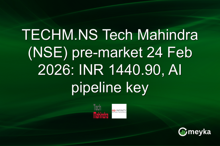 TECHM.NS Tech Mahindra (NSE) pre-market 24 Feb 2026: INR 1440.90, AI pipeline key