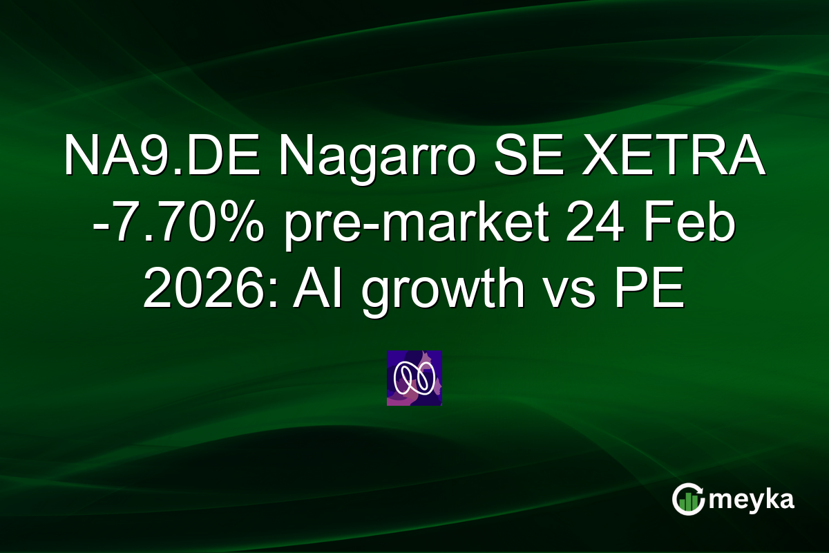 NA9.DE Nagarro SE XETRA -7.70% pre-market 24 Feb 2026: AI growth vs PE