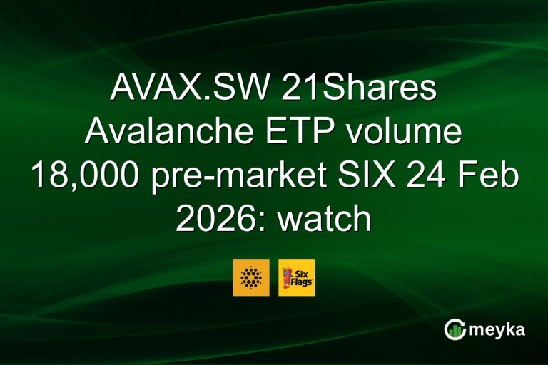 AVAX.SW 21Shares Avalanche ETP volume 18,000 pre-market SIX 24 Feb 2026: watch