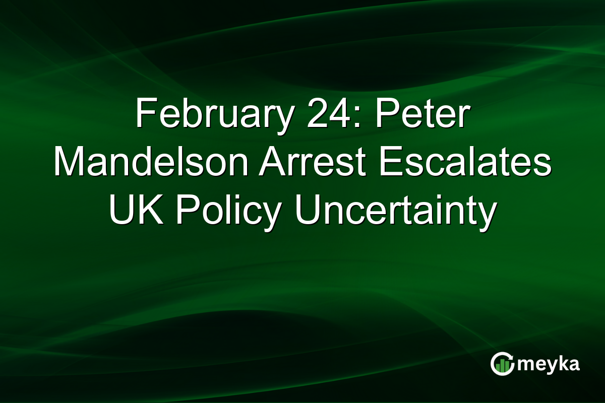 February 24: Peter Mandelson Arrest Escalates UK Policy Uncertainty