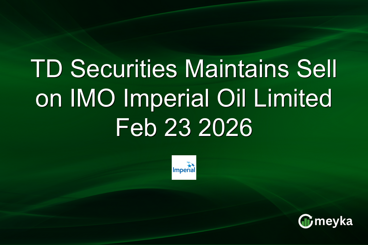 TD Securities Maintains Sell on IMO Imperial Oil Limited Feb 23 2026