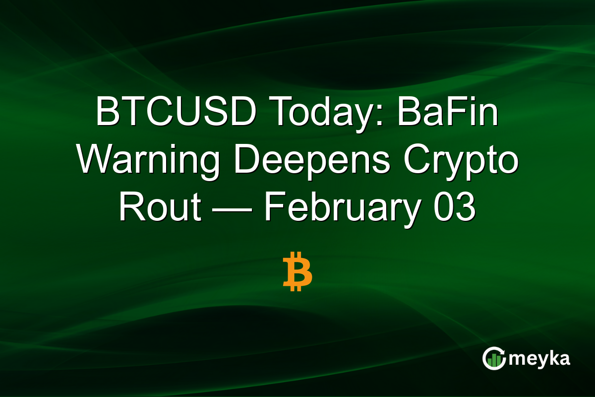BTCUSD Today: BaFin Warning Deepens Crypto Rout — February 03