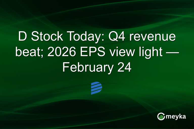 D Stock Today: Q4 revenue beat; 2026 EPS view light — February 24