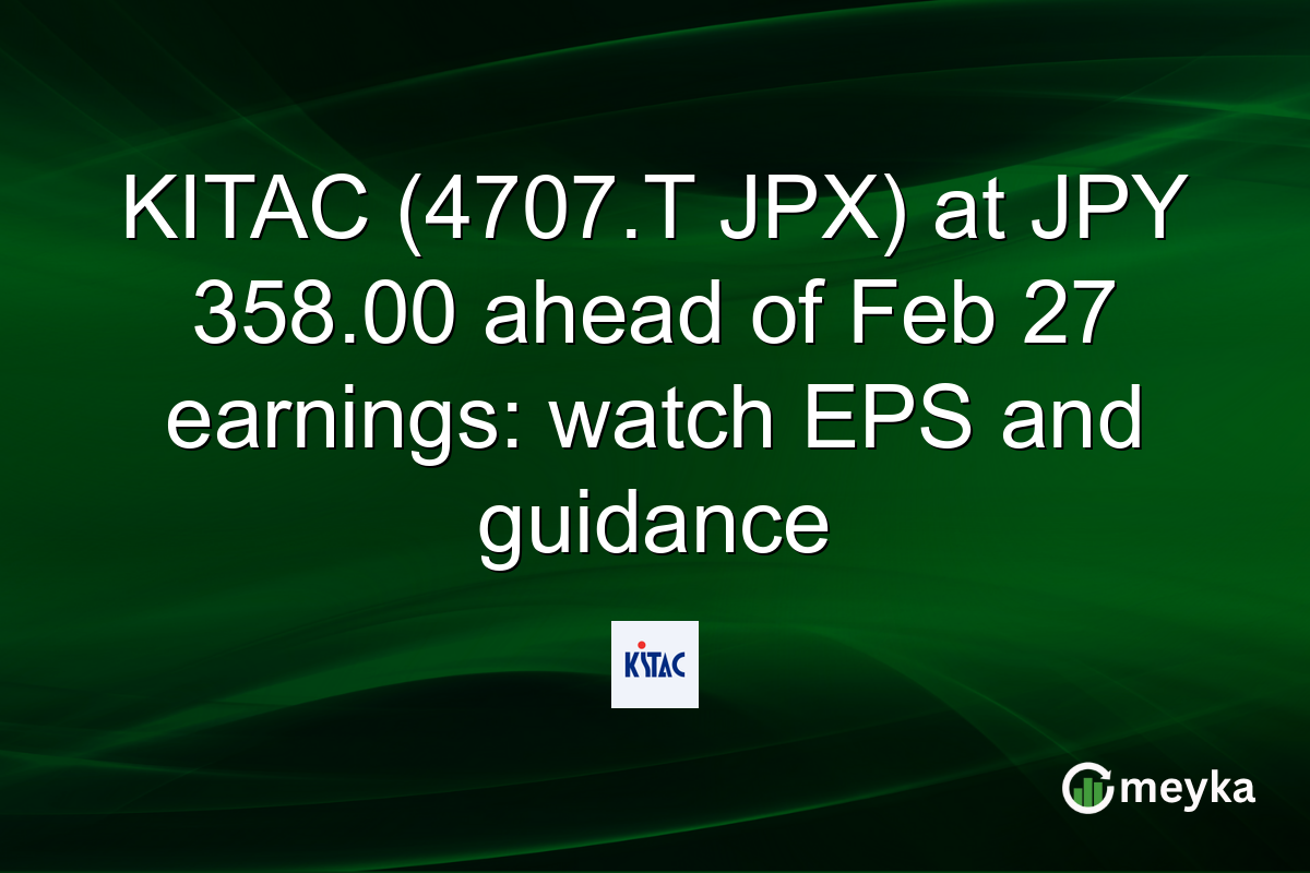 KITAC (4707.T JPX) at JPY 358.00 ahead of Feb 27 earnings: watch EPS and guidance