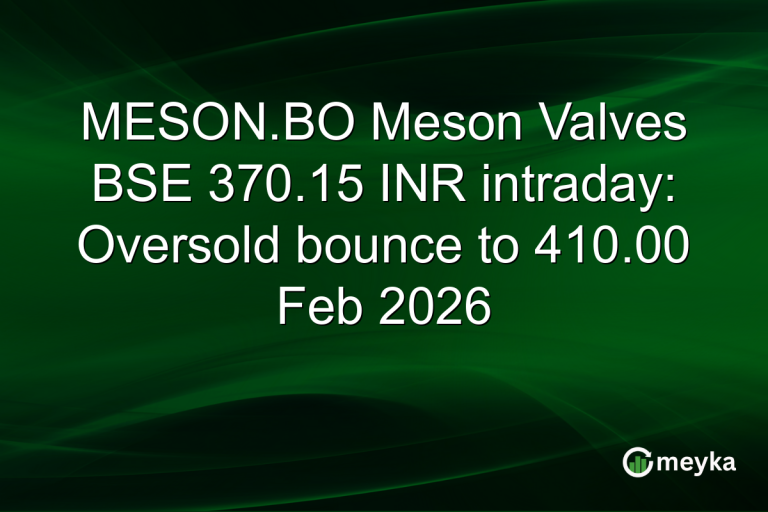 MESON.BO Meson Valves BSE 370.15 INR intraday: Oversold bounce to 410.00 Feb 2026