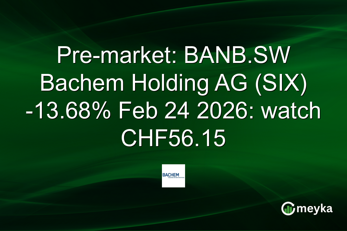 Pre-market: BANB.SW Bachem Holding AG (SIX) -13.68% Feb 24 2026: watch CHF56.15