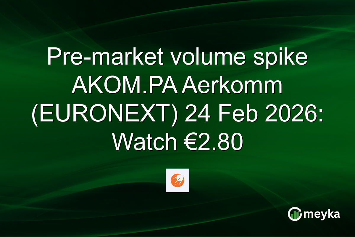 Pre-market volume spike AKOM.PA Aerkomm (EURONEXT) 24 Feb 2026: Watch €2.80