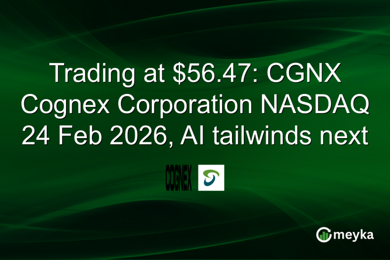 Trading at $56.47: CGNX Cognex Corporation NASDAQ 24 Feb 2026, AI tailwinds next