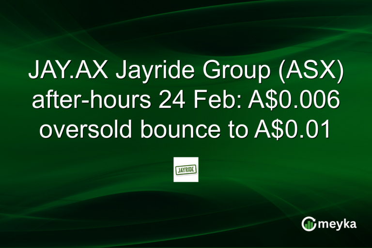 JAY.AX Jayride Group (ASX) after-hours 24 Feb: A$0.006 oversold bounce to A$0.01