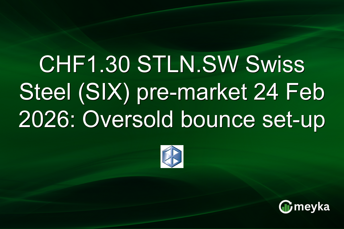 CHF1.30 STLN.SW Swiss Steel (SIX) pre-market 24 Feb 2026: Oversold bounce set-up