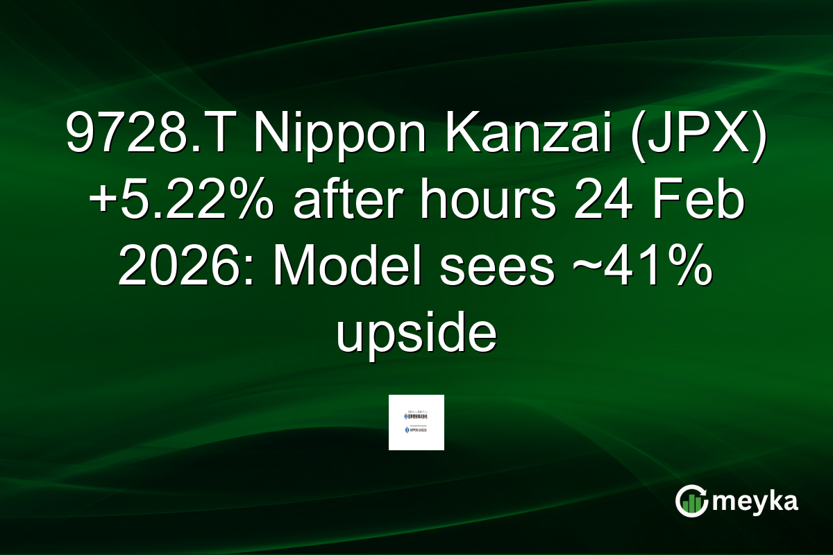 9728.T Nippon Kanzai (JPX) +5.22% after hours 24 Feb 2026: Model sees ~41% upside