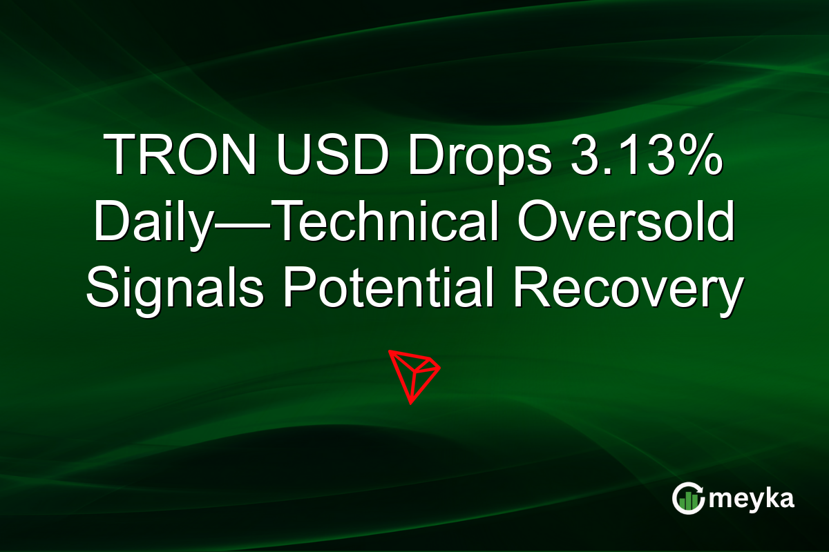 TRON USD Drops 3.13% Daily—Technical Oversold Signals Potential Recovery