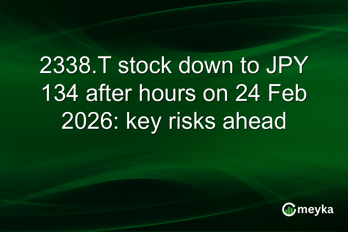 2338.T stock down to JPY 134 after hours on 24 Feb 2026: key risks ahead
