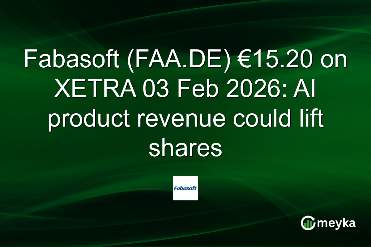 Fabasoft (FAA.DE) €15.20 on XETRA 03 Feb 2026: AI product revenue could lift shares