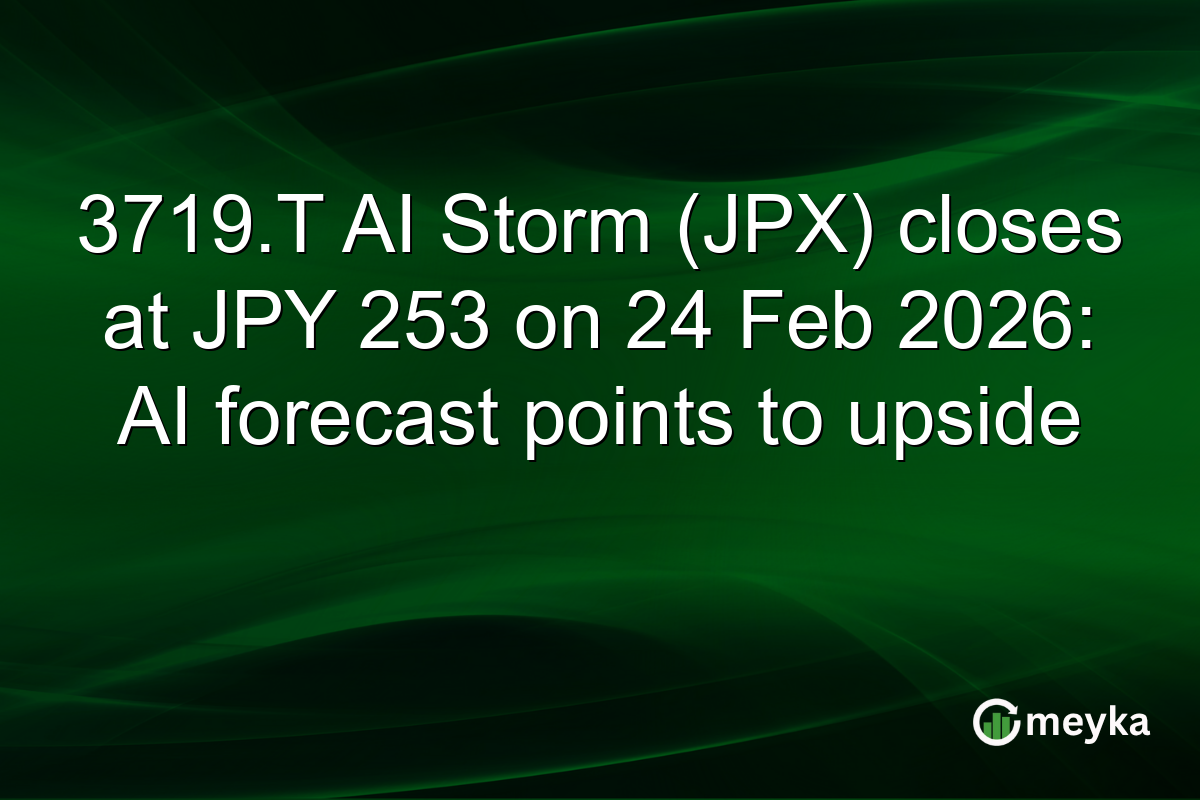 3719.T AI Storm (JPX) closes at JPY 253 on 24 Feb 2026: AI forecast points to upside