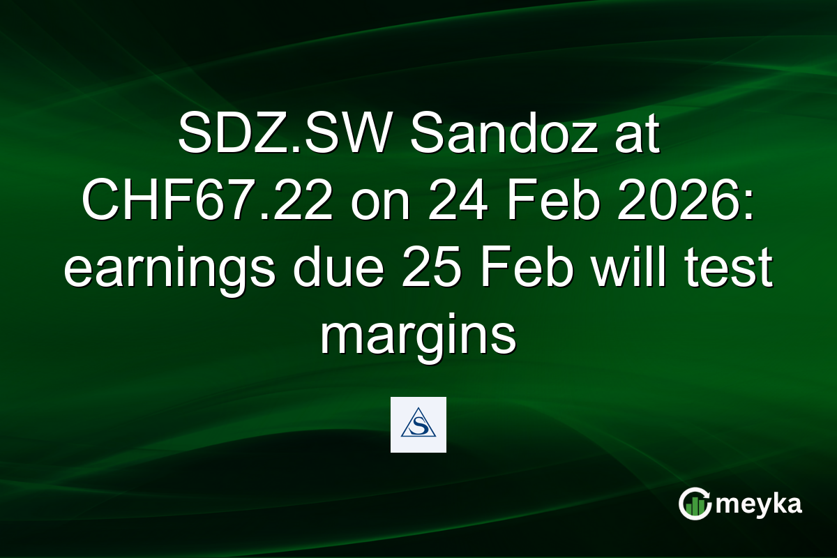SDZ.SW Sandoz at CHF67.22 on 24 Feb 2026: earnings due 25 Feb will test margins